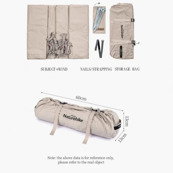 Naturehike Square Canopy Sonnensegel Tarp Wetterschutzsegel 3 Naturehike Square Canopy Sonnensegel Tarp Wetterschutzsegel – Bild 2