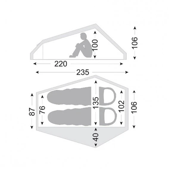 Nordisk Telemark 2 LW Zelt Leichtes Trekkingzelt 2 Personen Burnt Red 5 Nordisk Telemark 2 LW Zelt Leichtes Trekkingzelt 2 Personen Burnt Red – Bild 3
